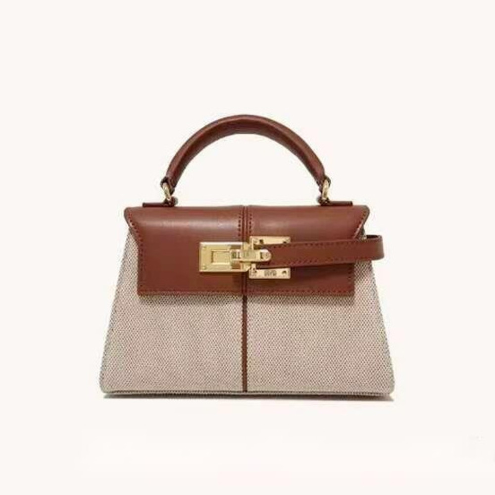 Luxury Designer Bags Ysl - 2025 Trapezoidal Leather Women's Bag Versatile