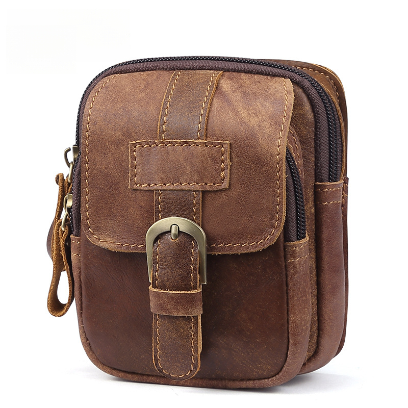 Genuine Leather Backpack - Retro genuine leather men's backpack, sports
