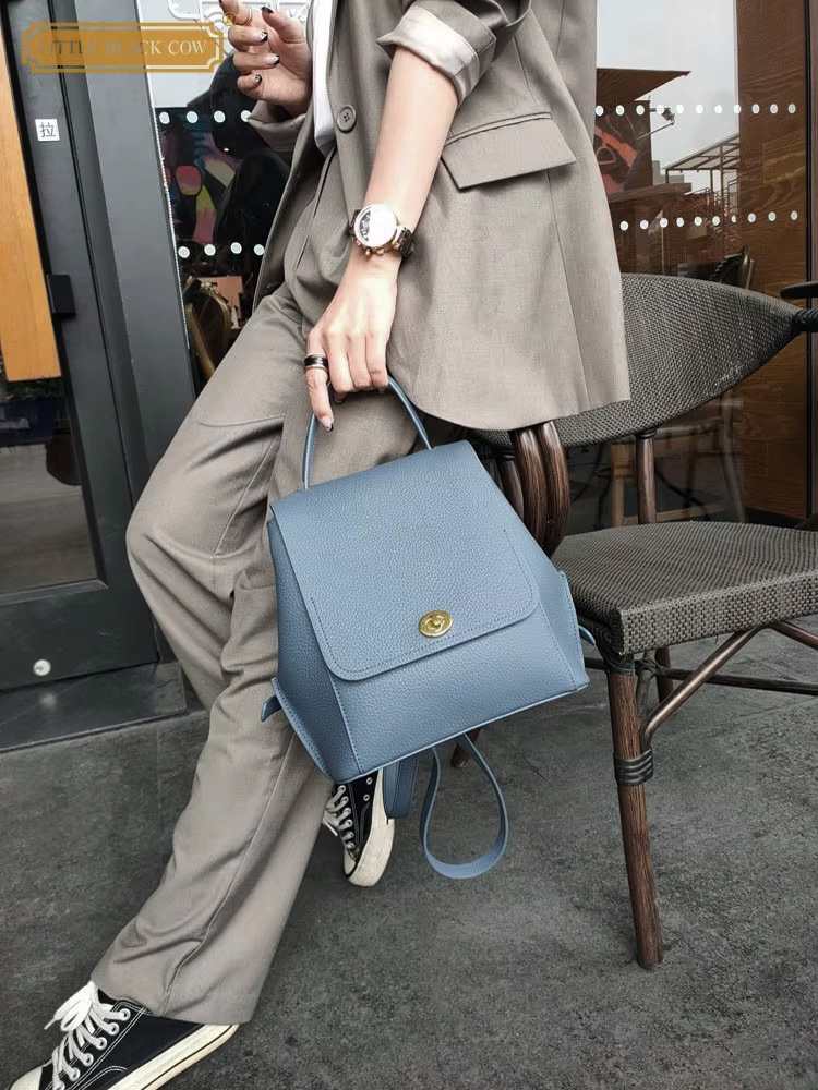 Genuine Leather Backpack - Genuine Leather Backpack Women Casual Fashion