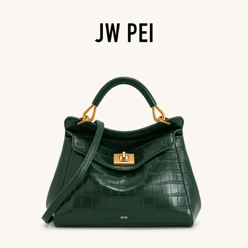 Luxury Bags Vegan Leather - JW PEI Lucia Croc Top-Handle Bag