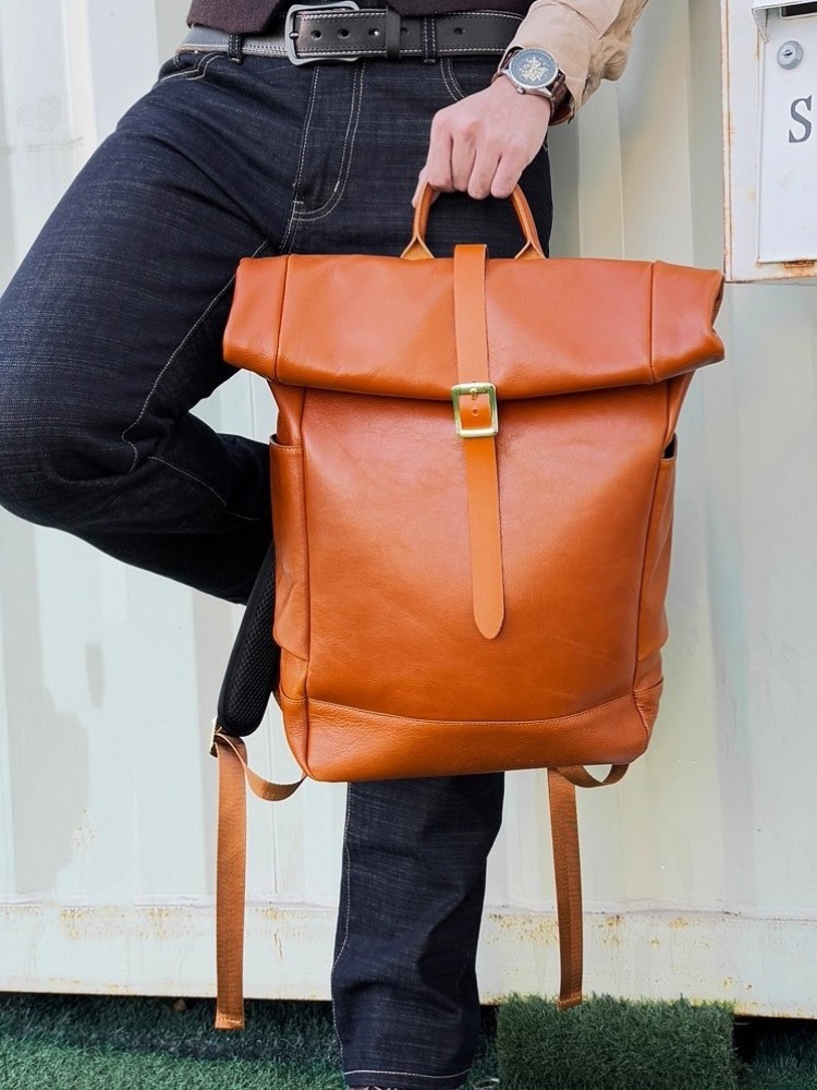 Large Capacity Mens Genuine Le - Genuine Leather Backpack บทวิจารณ์และราคา