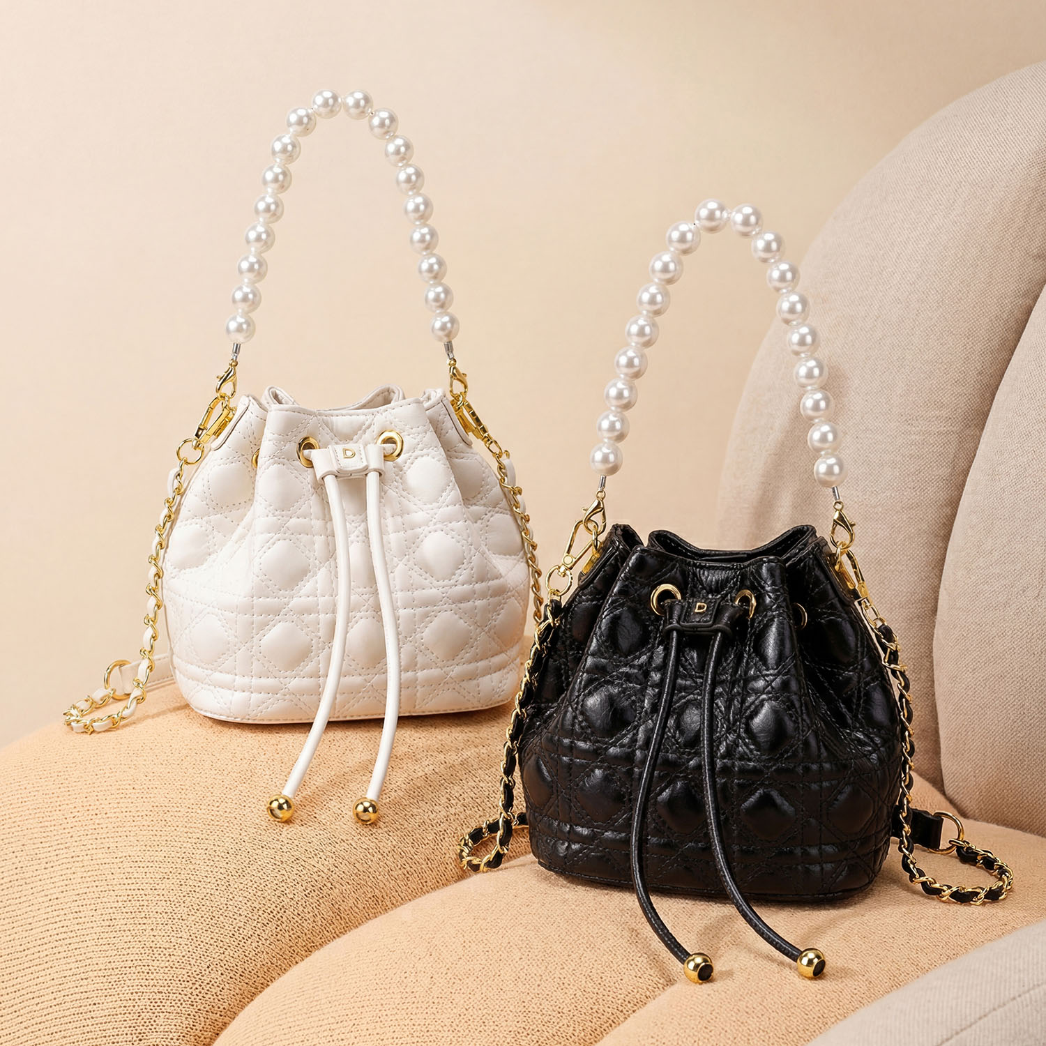 New pearl chain shoulder bag q - Chain Crossbody Quilted บทวิจารณ์และราคา