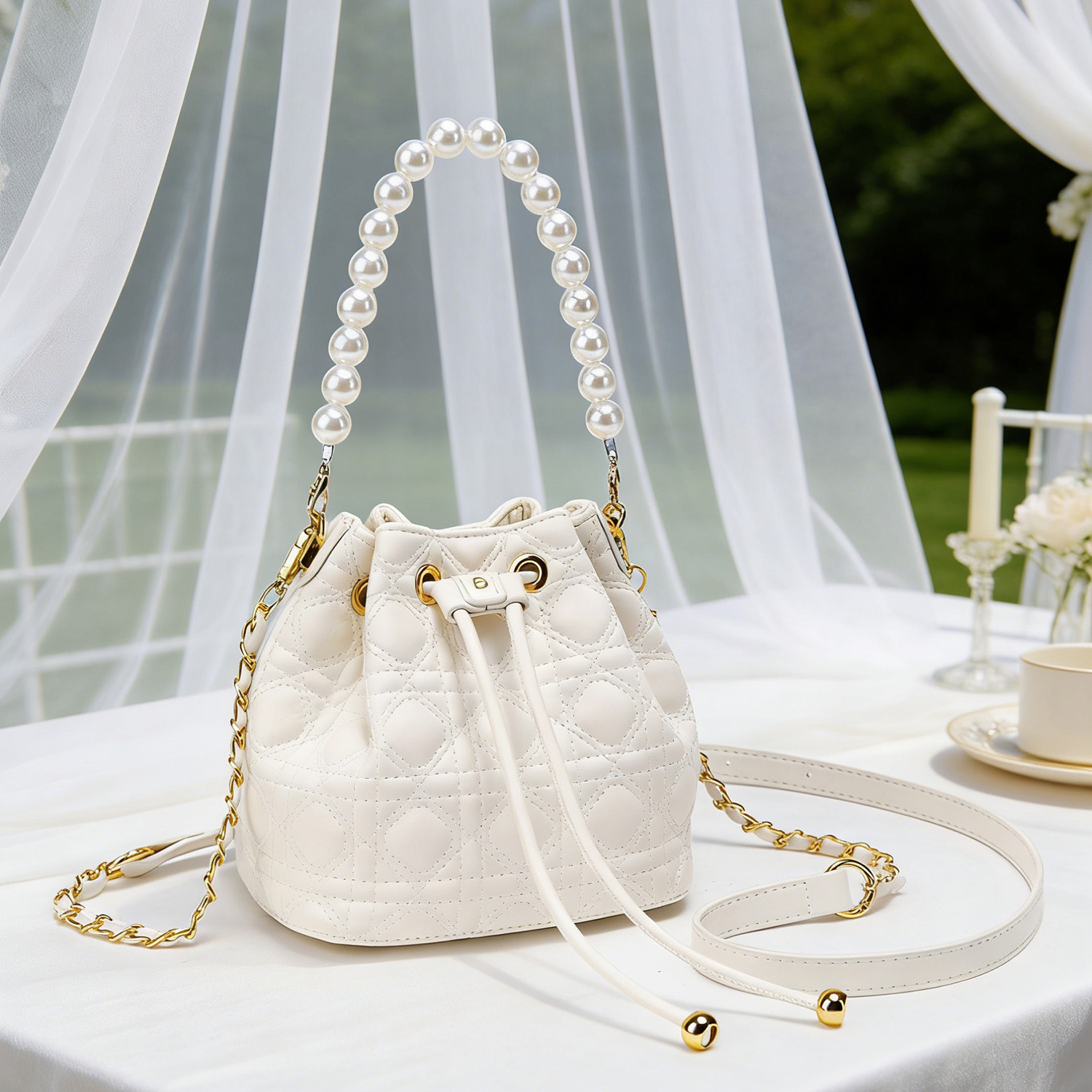 New pearl chain shoulder bag q - Chain Crossbody Quilted บทวิจารณ์และราคา