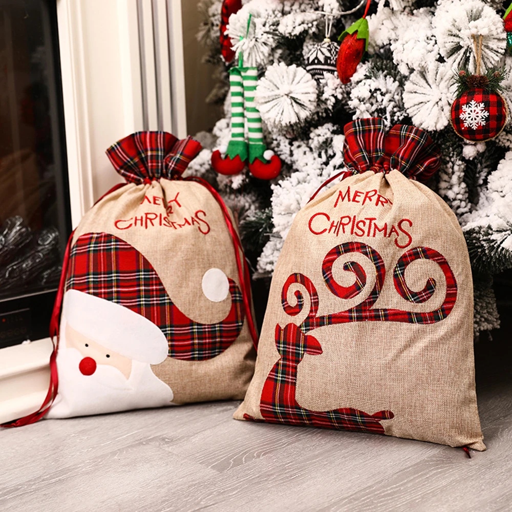 Large Christmas Gift Bag Draws - Luxury Xmas Bags บทวิจารณ์และราคา