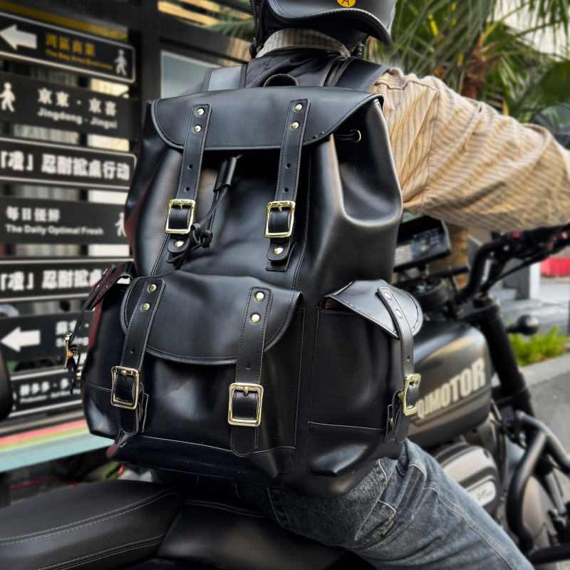 New Arrivals Leather Backpack  - Genuine Leather Backpack บทวิจารณ์และราคา
