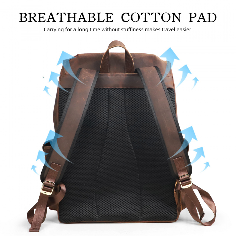 New Arrivals Leather Backpack  - Genuine Leather Backpack บทวิจารณ์และราคา