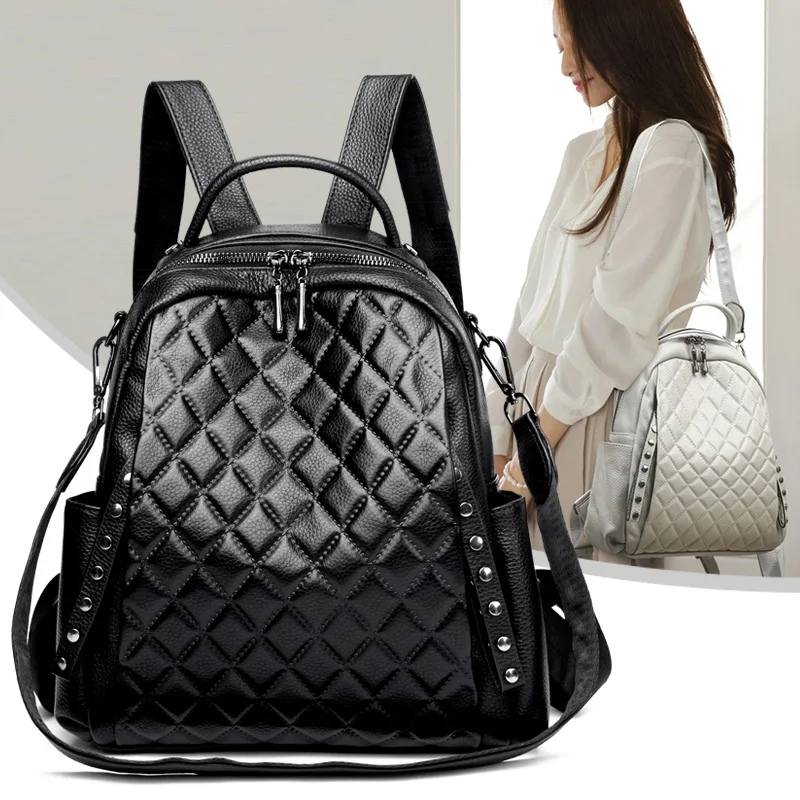 Genuine Leather Rucksack Women - Genuine Leather Backpack บทวิจารณ์และราคา
