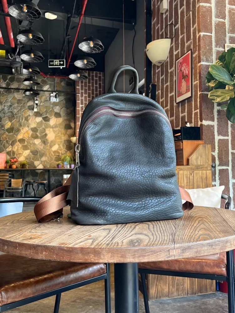 Soft Natural Sheepskin Casual  - Genuine Leather Backpack บทวิจารณ์และราคา