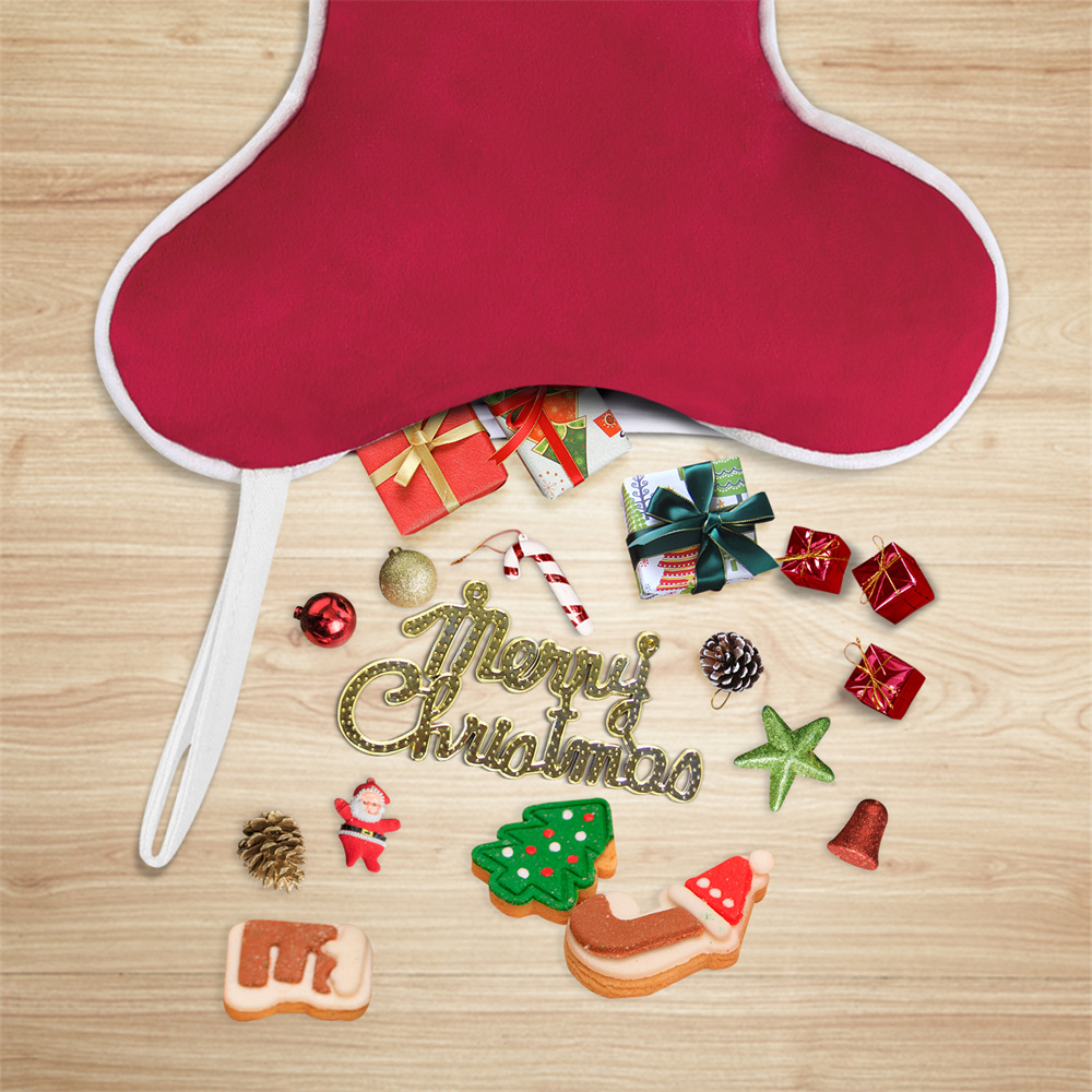 Velvet Dog Christmas Stocking  - Luxury Xmas Bags บทวิจารณ์และราคา