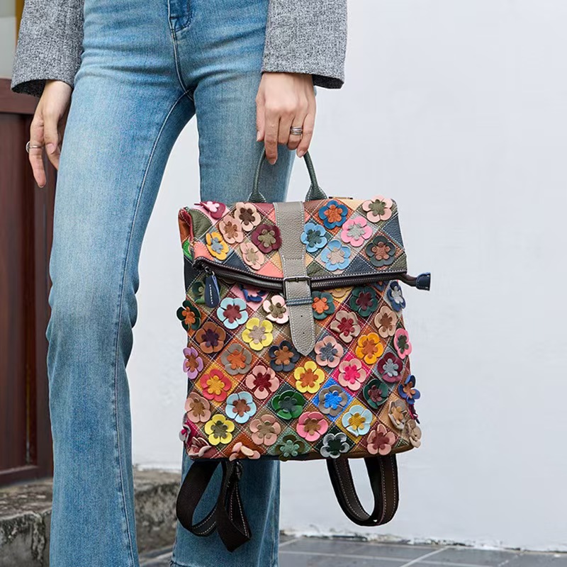 Vintage Women Genuine Leather  - Genuine Leather Backpack บทวิจารณ์และราคา