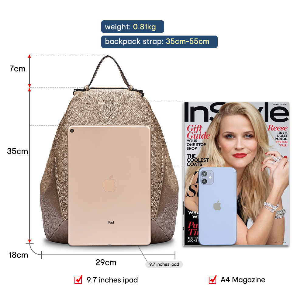 Zency Women 100% Genuine Leath - Genuine Leather Backpack บทวิจารณ์และราคา