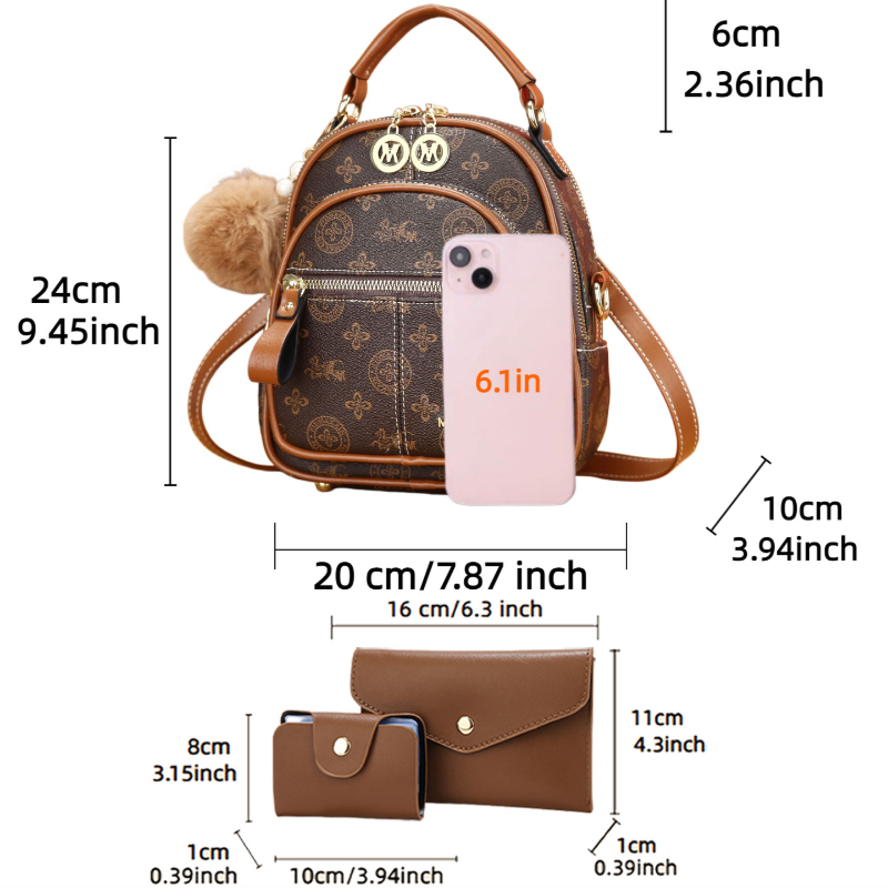 3-piece women's bag set, light - Luxury Bags For You บทวิจารณ์และราคา