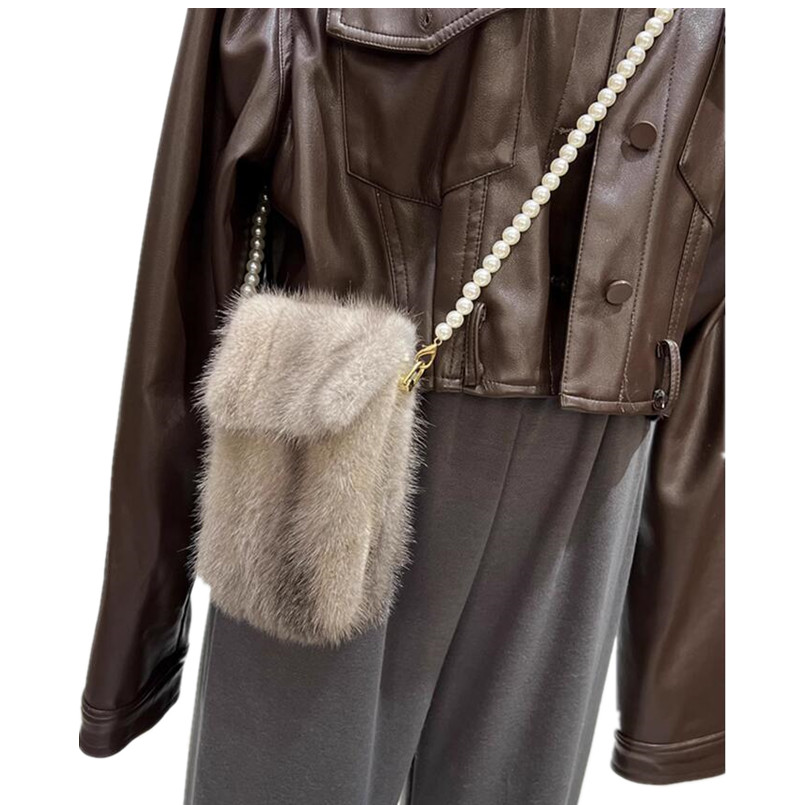 Bag for Women Genuine Mink Fur - Luxury Bags Consignment บทวิจารณ์และราคา