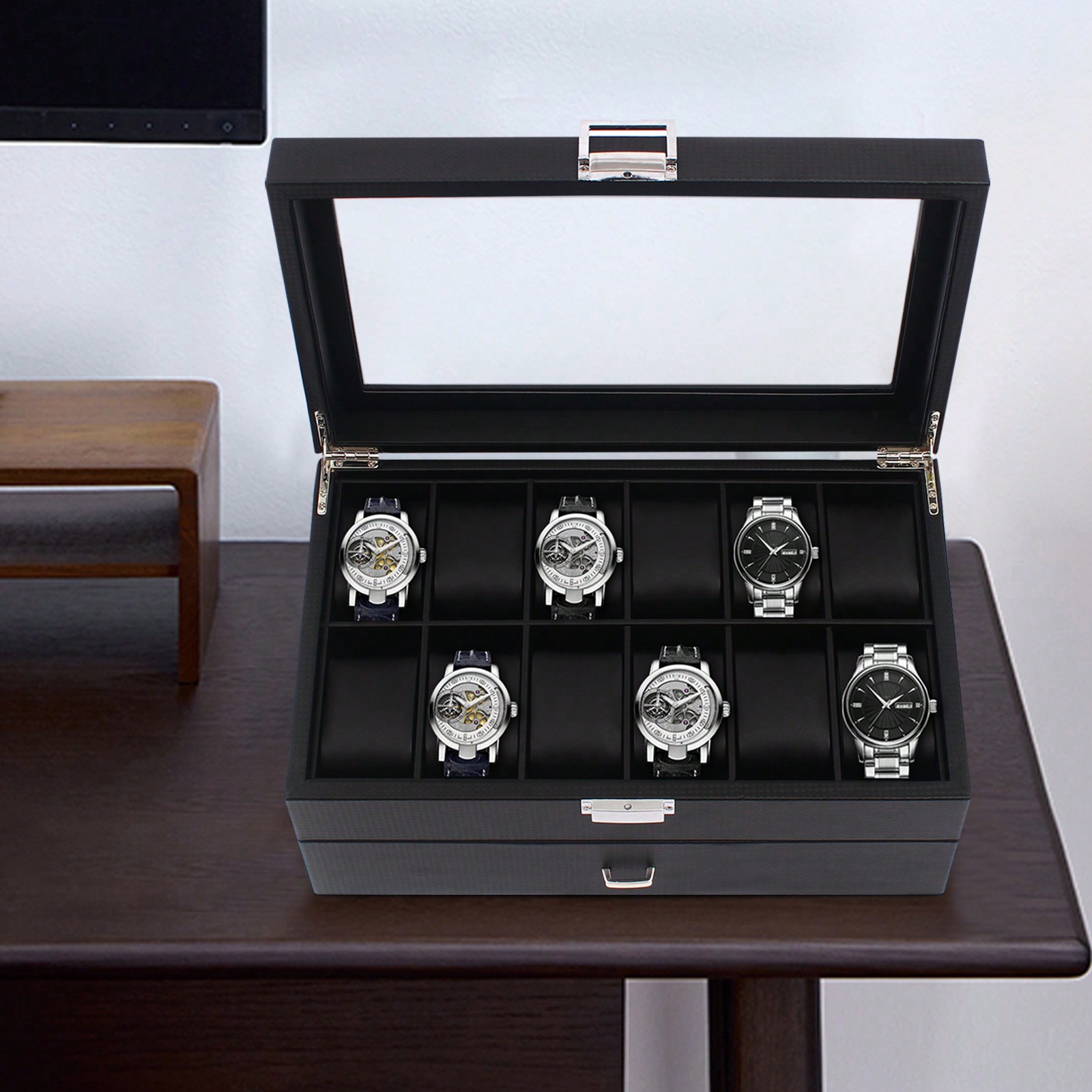 24 Slot Men Watch Display Case - Luxury Bags For You บทวิจารณ์และราคา