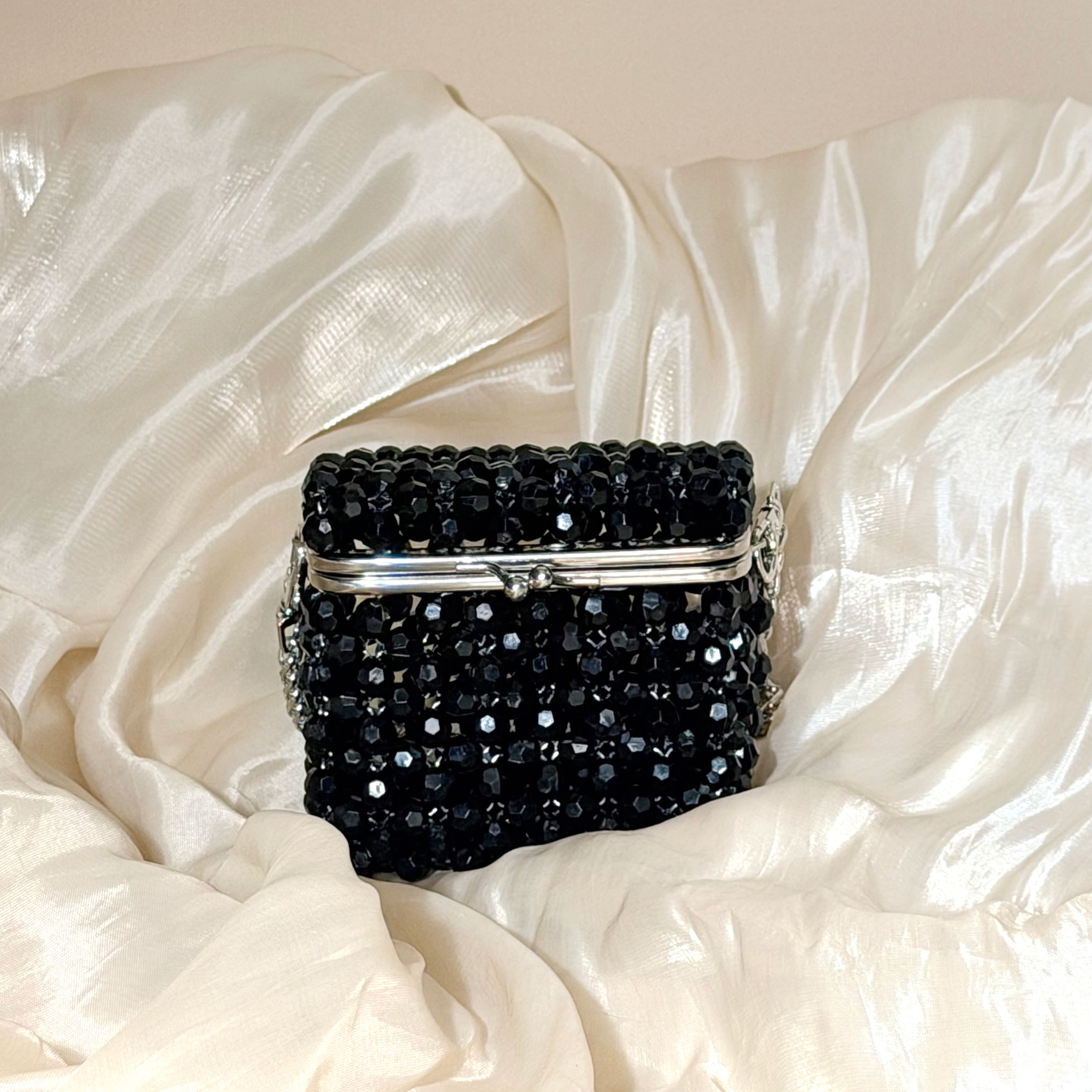 Vintage Black Beaded Clutch Ba - Luxury Bags Store บทวิจารณ์และราคา