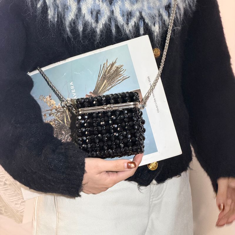 Vintage Black Beaded Clutch Ba - Luxury Bags Store บทวิจารณ์และราคา