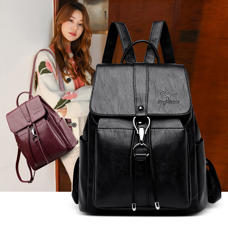 Anti Theft Backpack Women Shou - Genuine Leather Backpack บทวิจารณ์และราคา