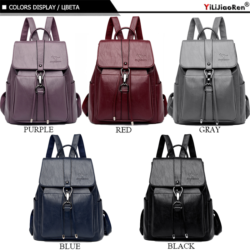 Anti Theft Backpack Women Shou - Genuine Leather Backpack บทวิจารณ์และราคา