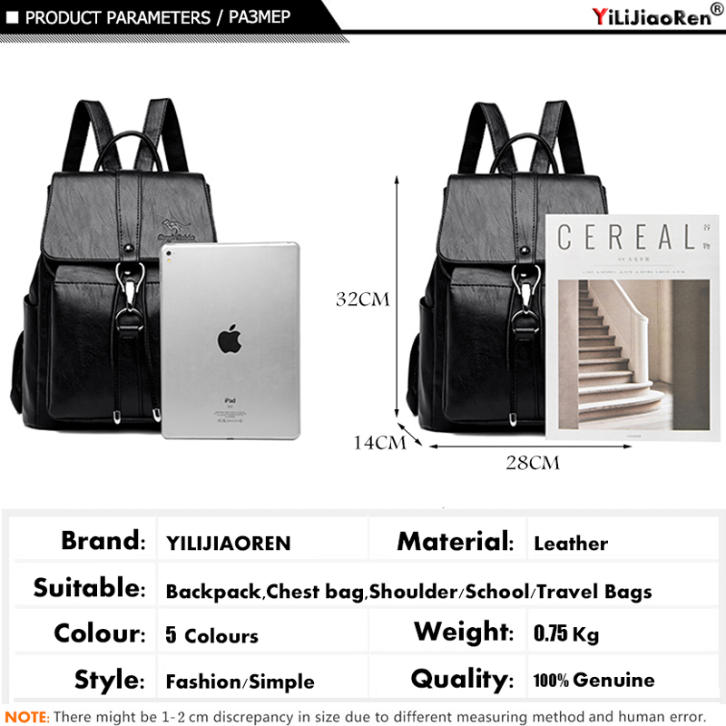 Anti Theft Backpack Women Shou - Genuine Leather Backpack บทวิจารณ์และราคา