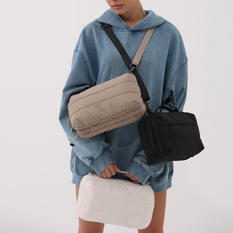 Lightweight Nylon Puffer Bag f - Chain Crossbody Quilted บทวิจารณ์และราคา