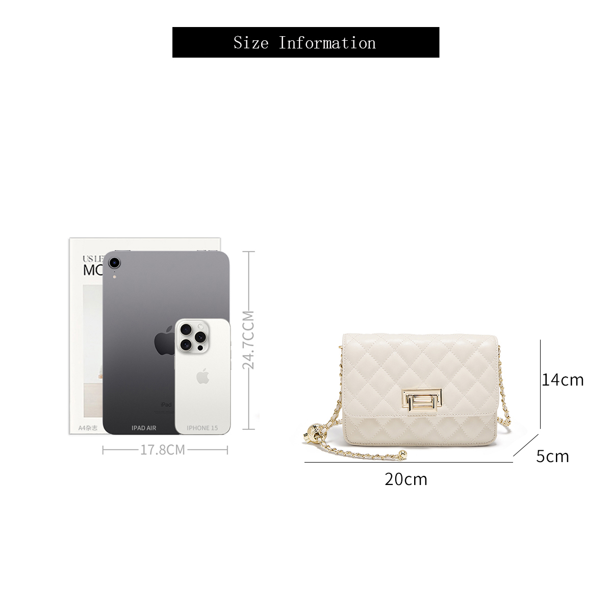 FOXER 2026 Women White Quilted - Chain Crossbody Quilted บทวิจารณ์และราคา