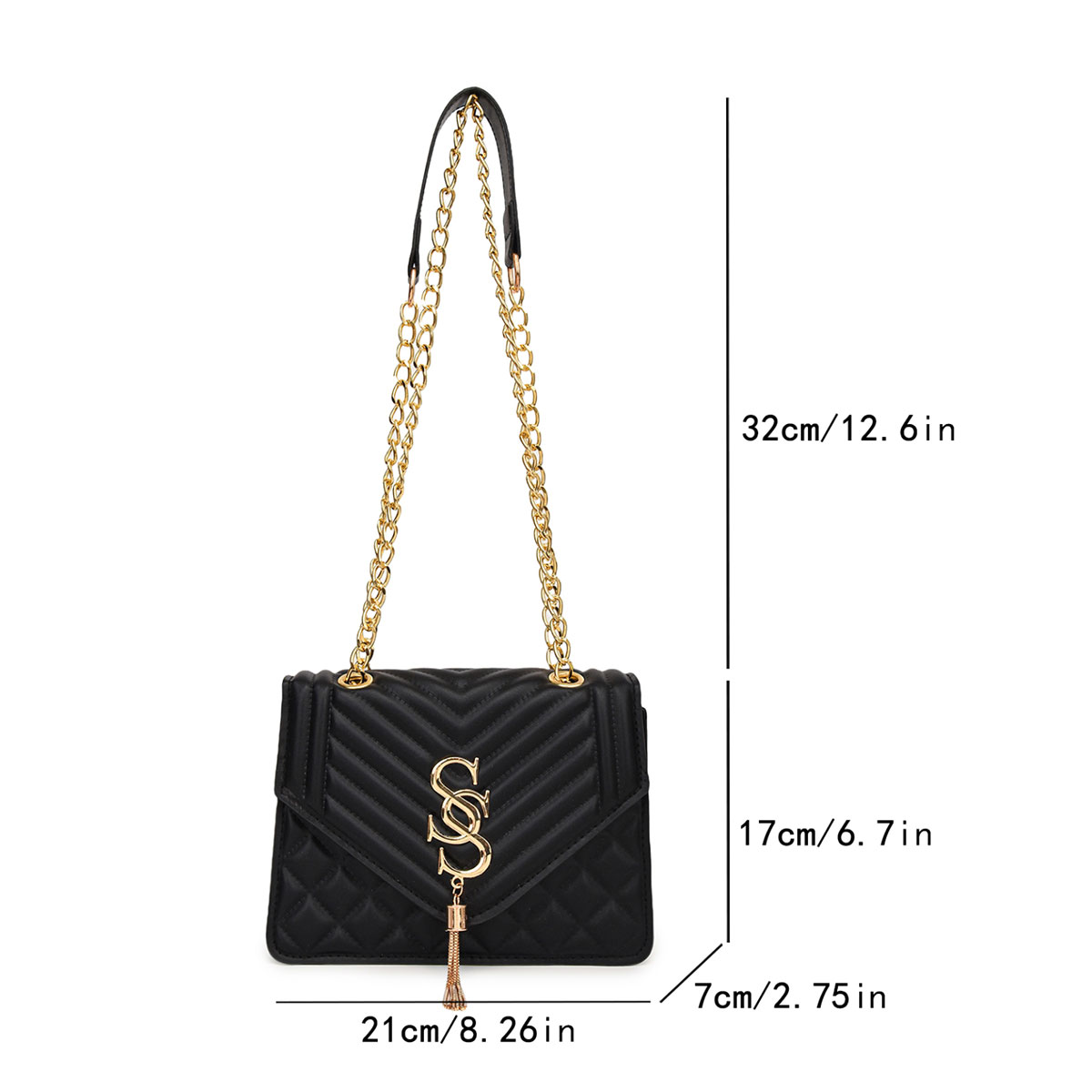 Light Luxury Elegant Argyle Qu - Chain Crossbody Quilted บทวิจารณ์และราคา