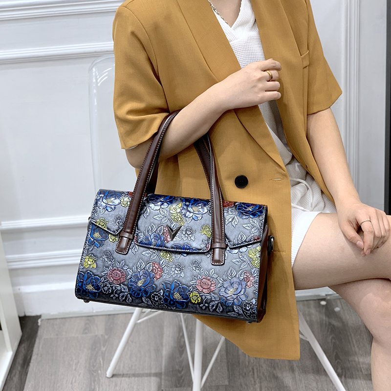 Vintage 3D Embossed Floral Han - Luxury Bags Vegan Leather บทวิจารณ์และราคา