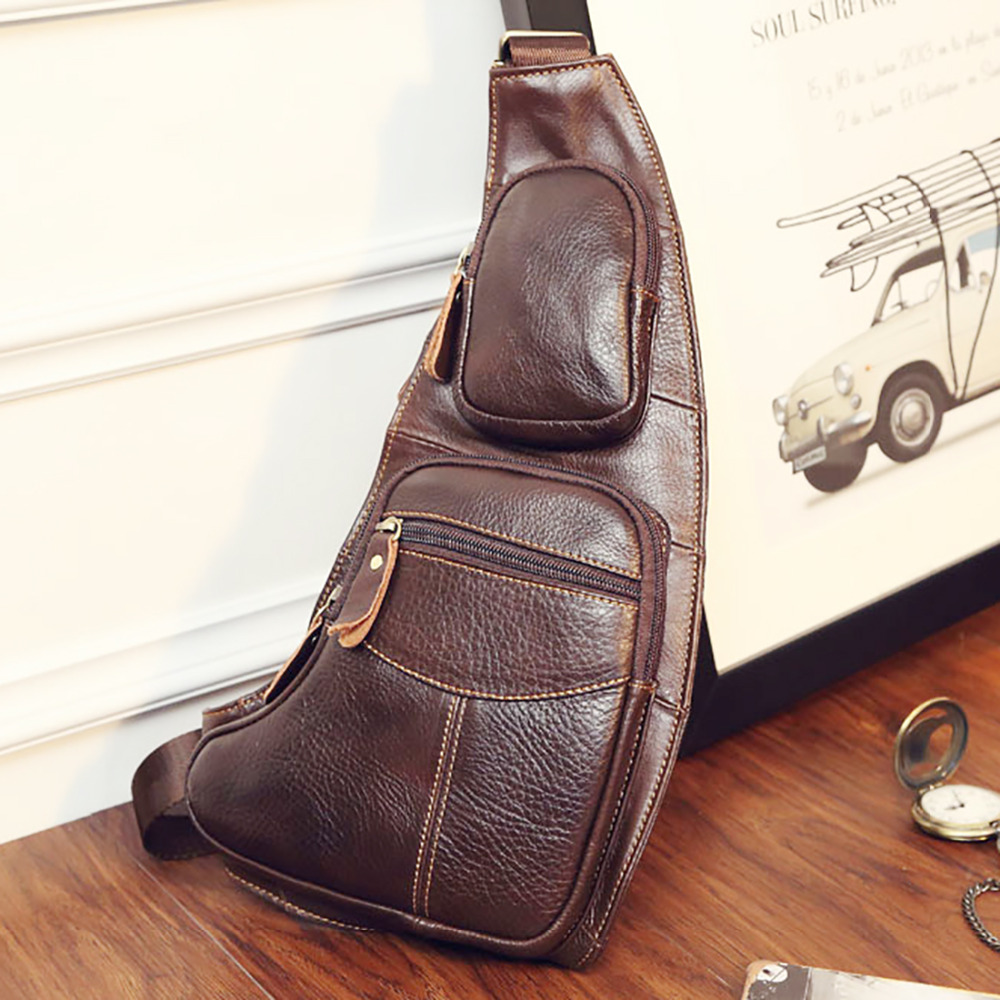 High Quality Men Genuine Leath - Genuine Leather Backpack บทวิจารณ์และราคา