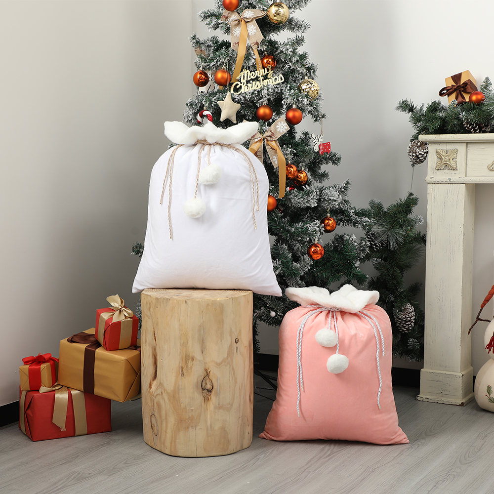 Plush Christmas Santa Sack Cor - Luxury Xmas Bags บทวิจารณ์และราคา