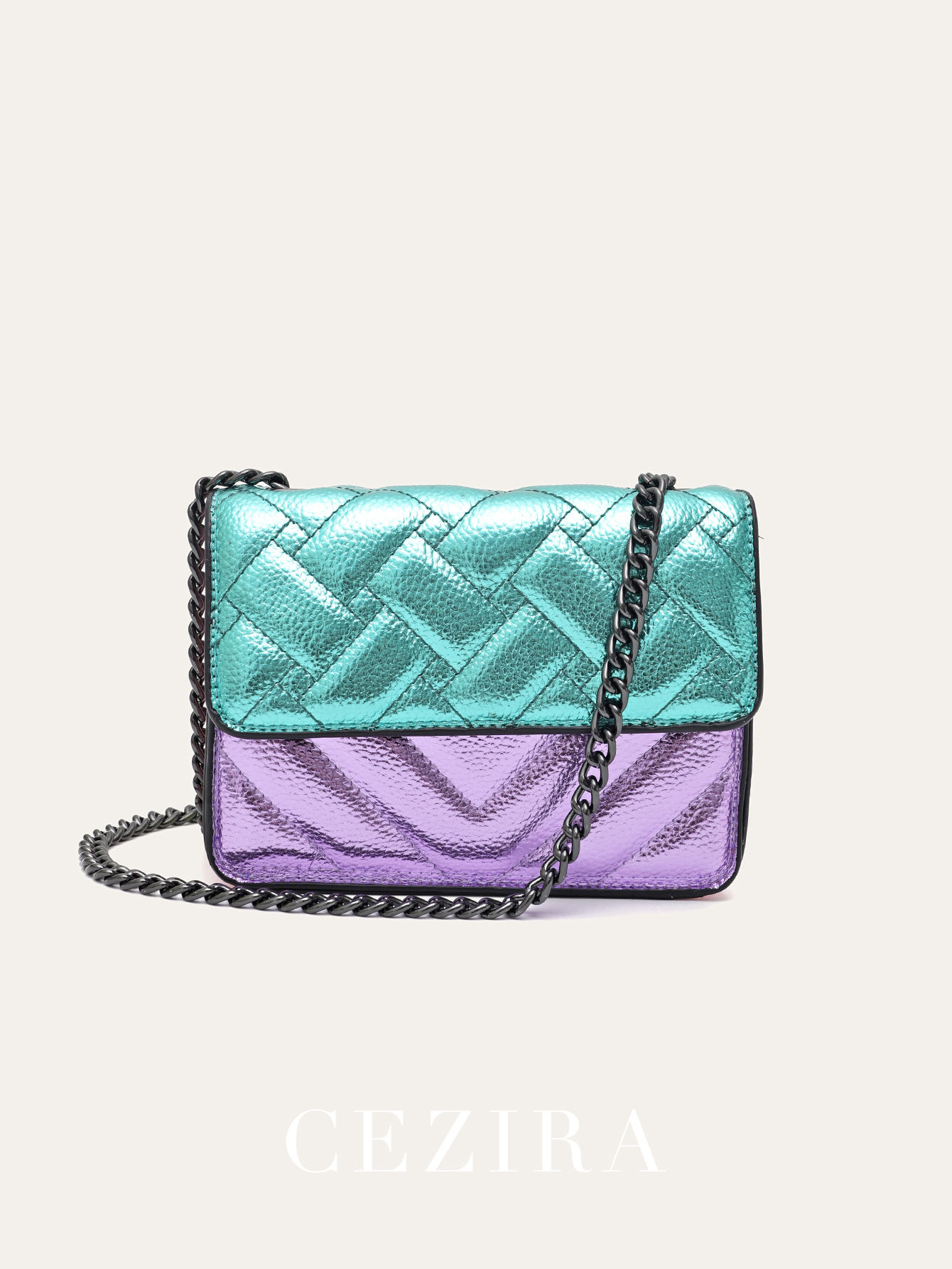 Women PU Leather Handbag Metal - Chain Crossbody Quilted บทวิจารณ์และราคา