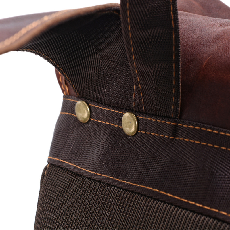 European and American vintage  - Genuine Leather Backpack บทวิจารณ์และราคา