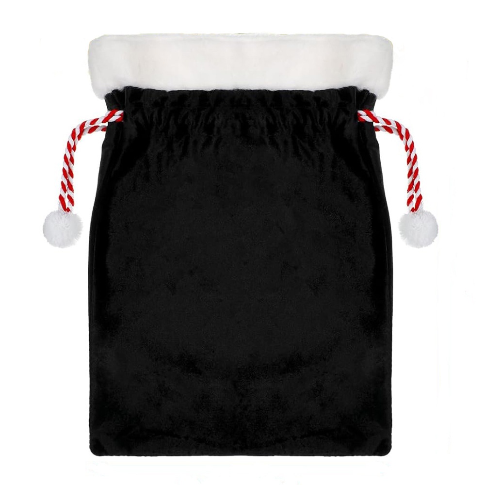 Black Santa Sack Bag Faux Fur  - Luxury Xmas Bags บทวิจารณ์และราคา