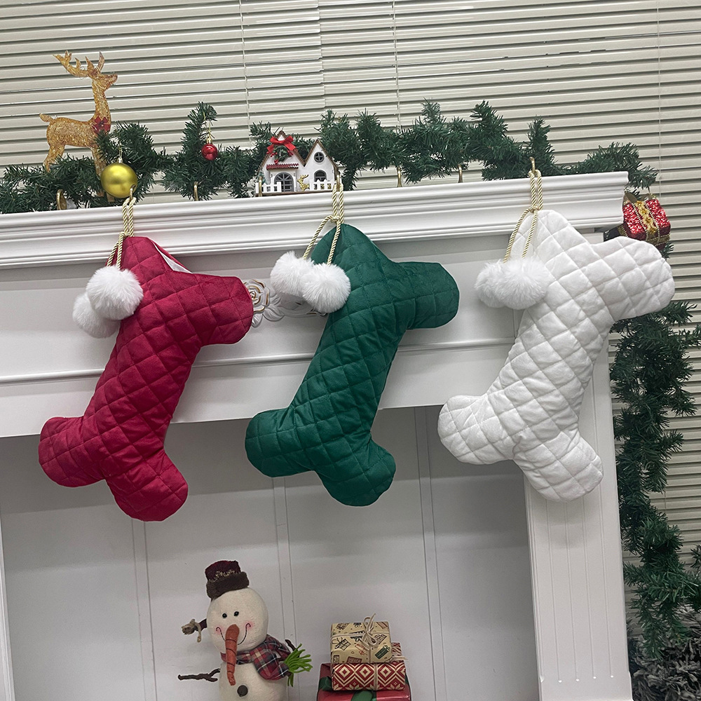Quilted Dog Christmas Stocking - Luxury Xmas Bags บทวิจารณ์และราคา