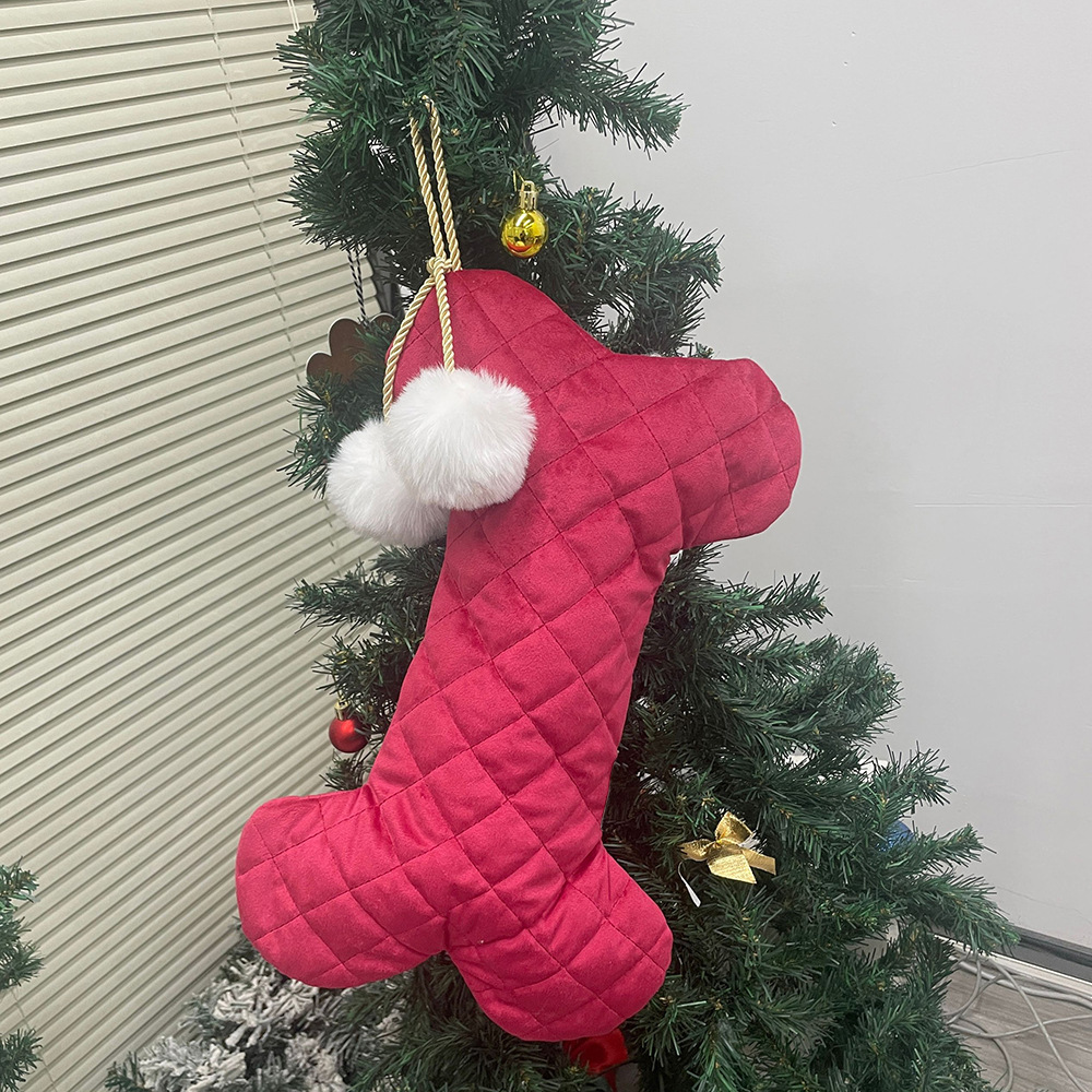 Quilted Dog Christmas Stocking - Luxury Xmas Bags บทวิจารณ์และราคา