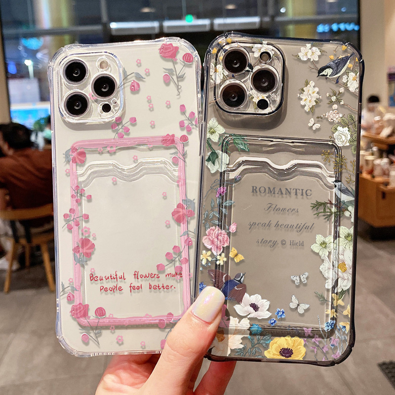 Retro Flower Clear Phone Case  - Luxury Bags In Store บทวิจารณ์และราคา