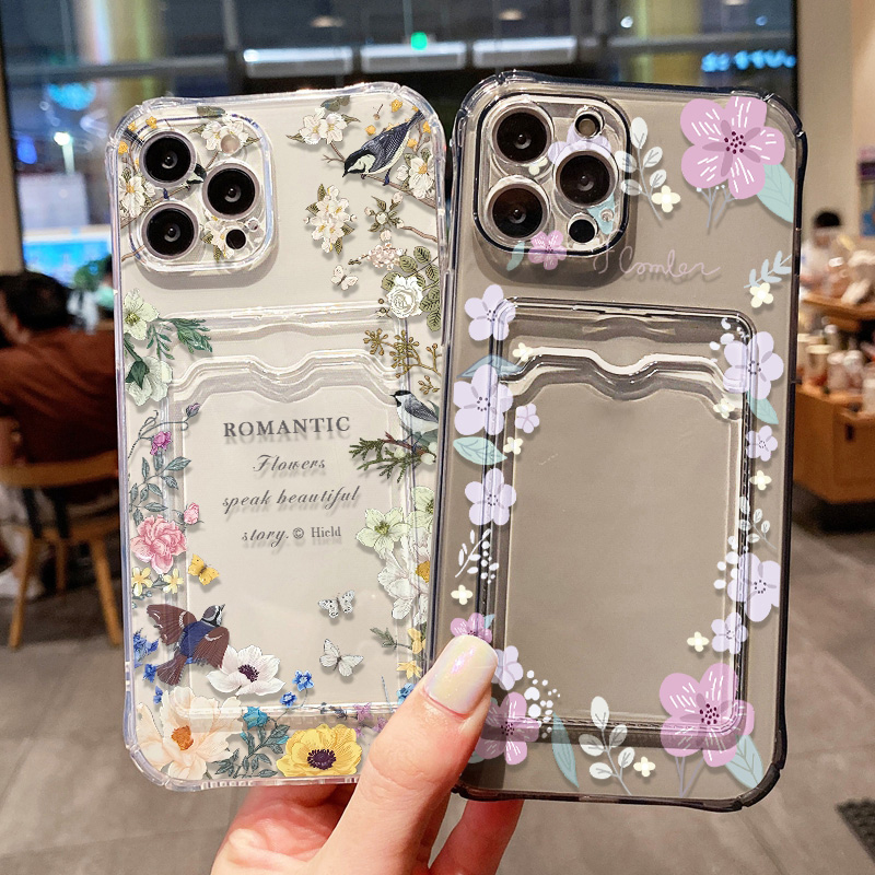 Retro Flower Clear Phone Case  - Luxury Bags In Store บทวิจารณ์และราคา