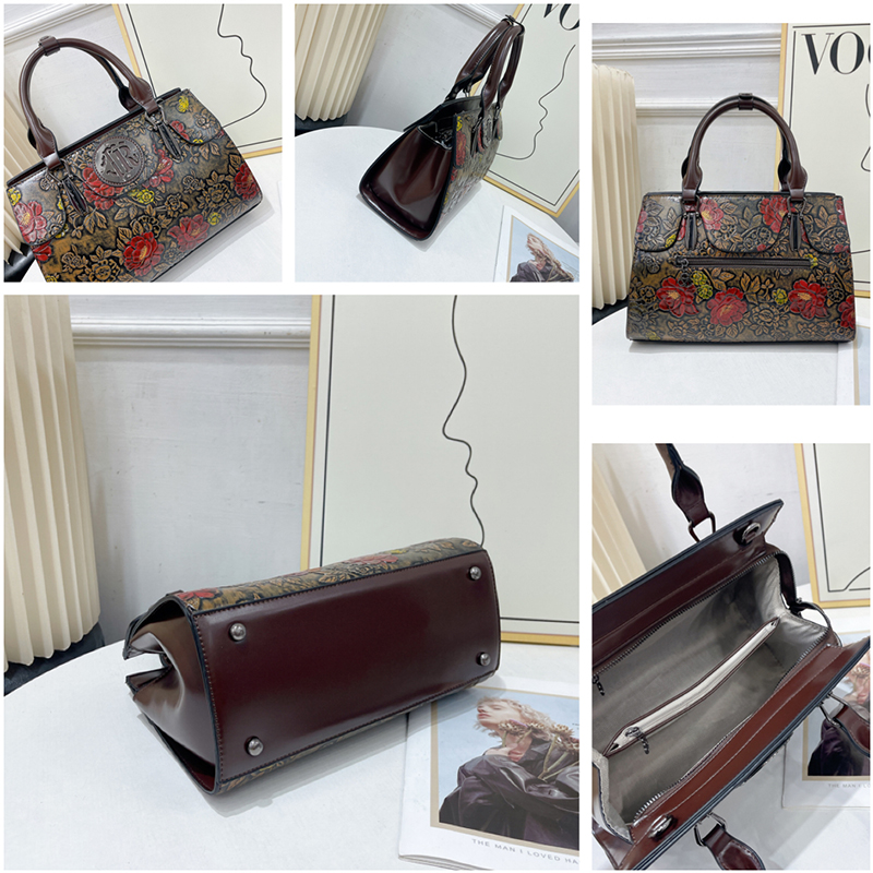 Vintage Floral Embossed Tote B - Luxury Bags Vegan Leather บทวิจารณ์และราคา