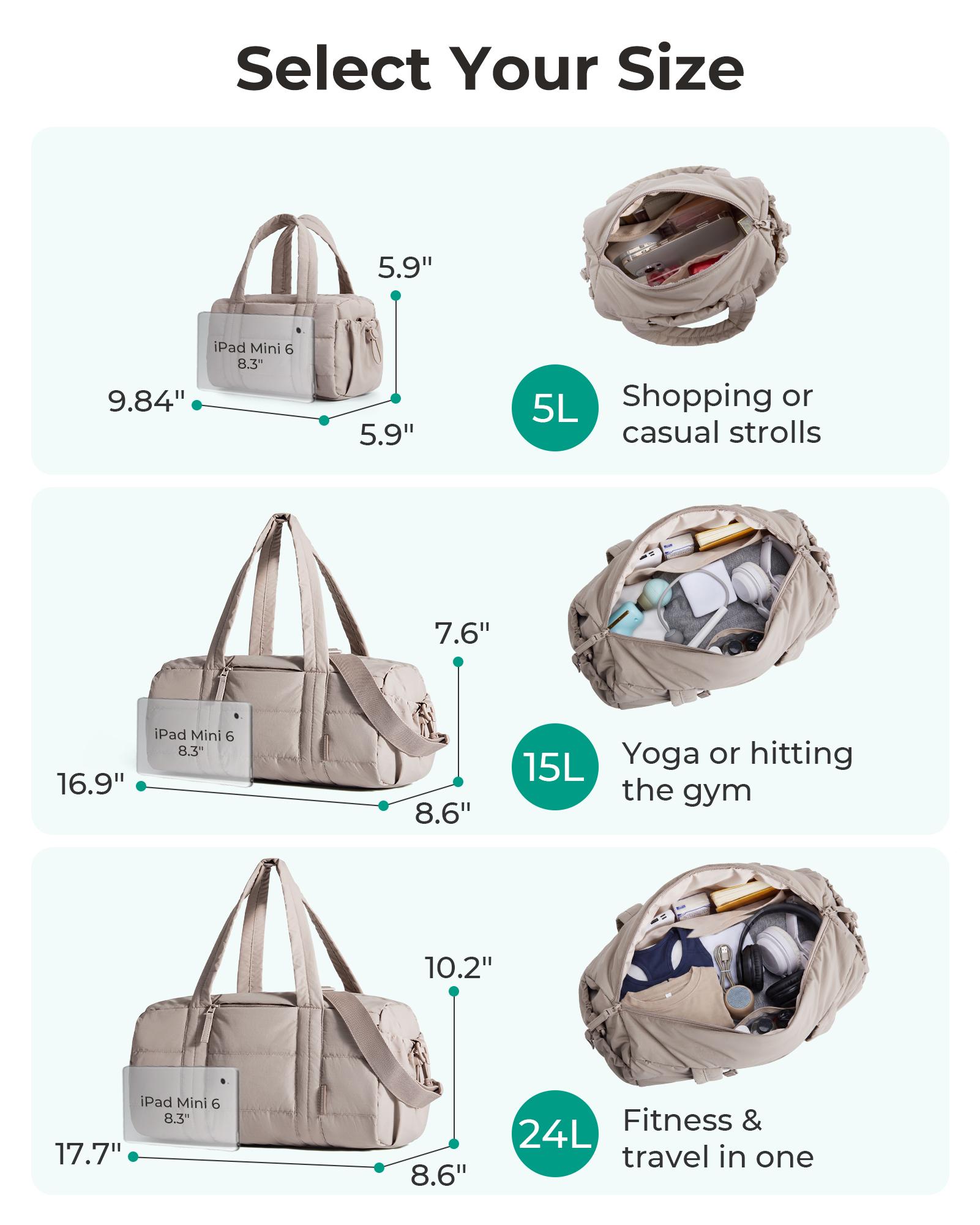 BAGSMART Gym Bag for Women Min - Luxury Yoga Bags บทวิจารณ์และราคา