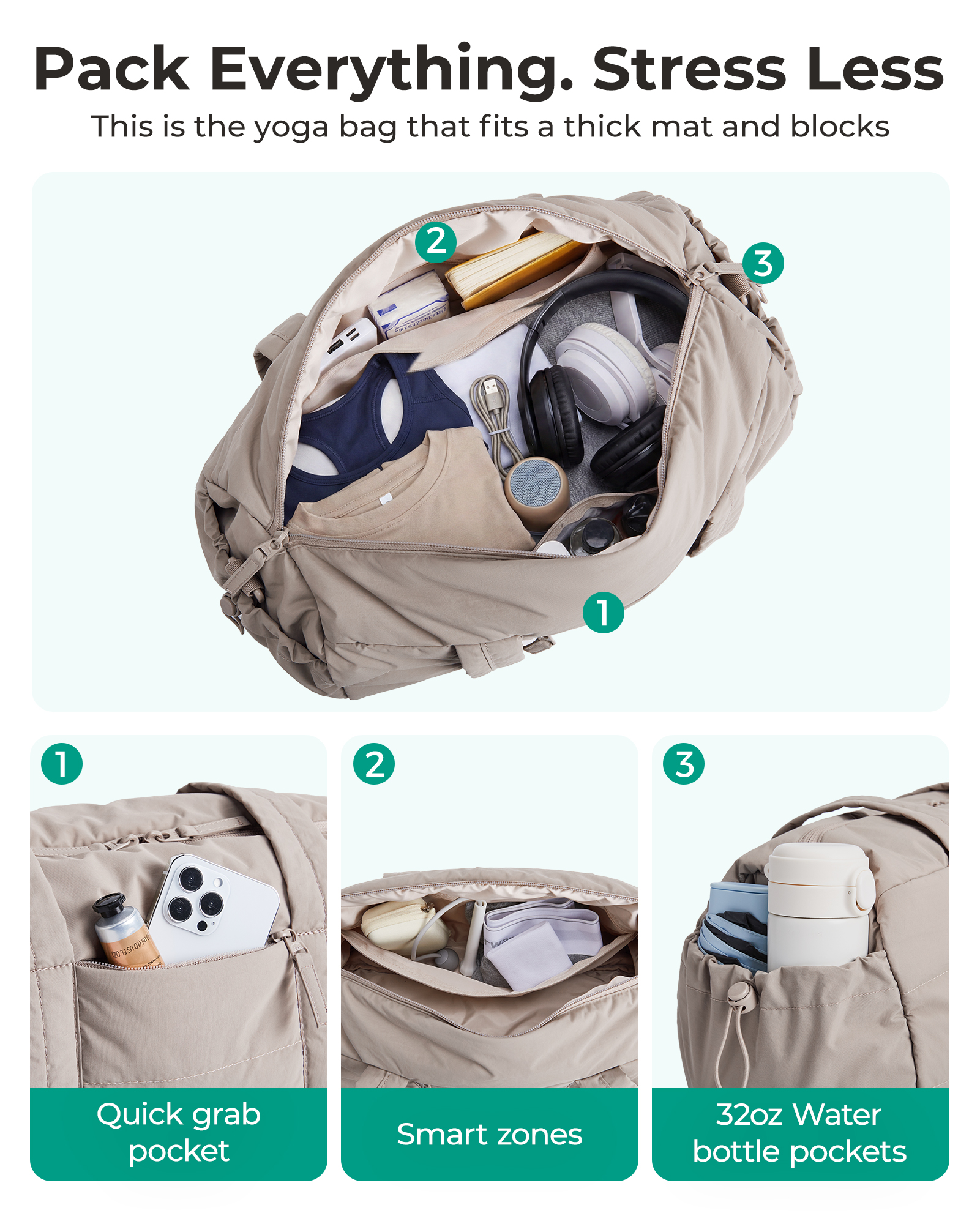 BAGSMART Gym Bag for Women Min - Luxury Yoga Bags บทวิจารณ์และราคา
