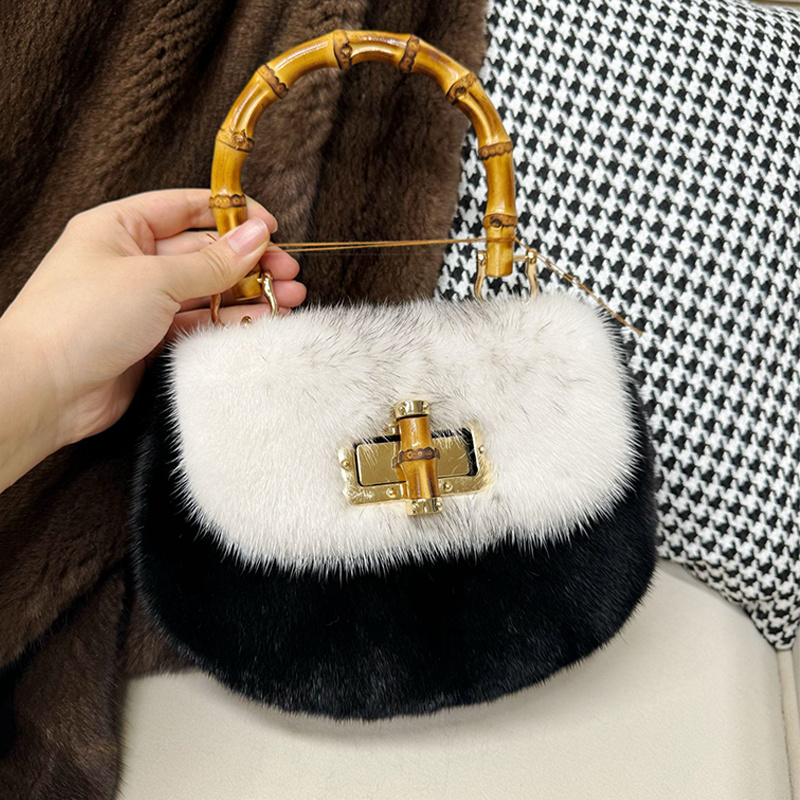 Women's Bags Mink Fur Handbags - Luxury Bags Gr บทวิจารณ์และราคา