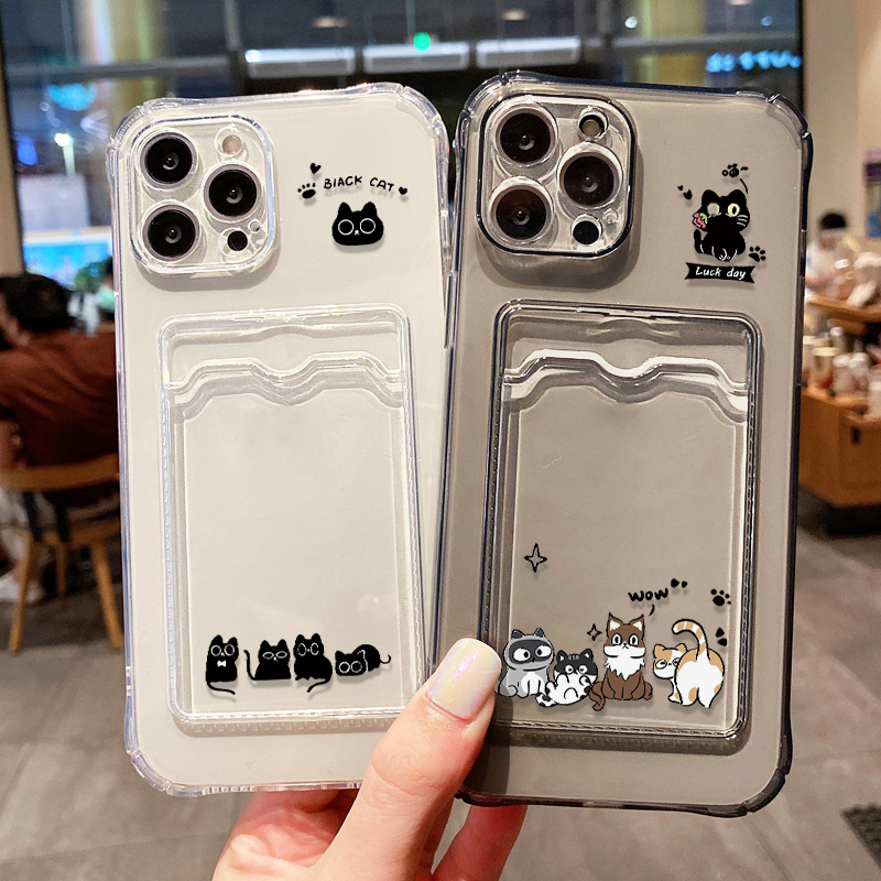 Cute Black Cat Card Holder Wal - Luxury Bags In Store บทวิจารณ์และราคา