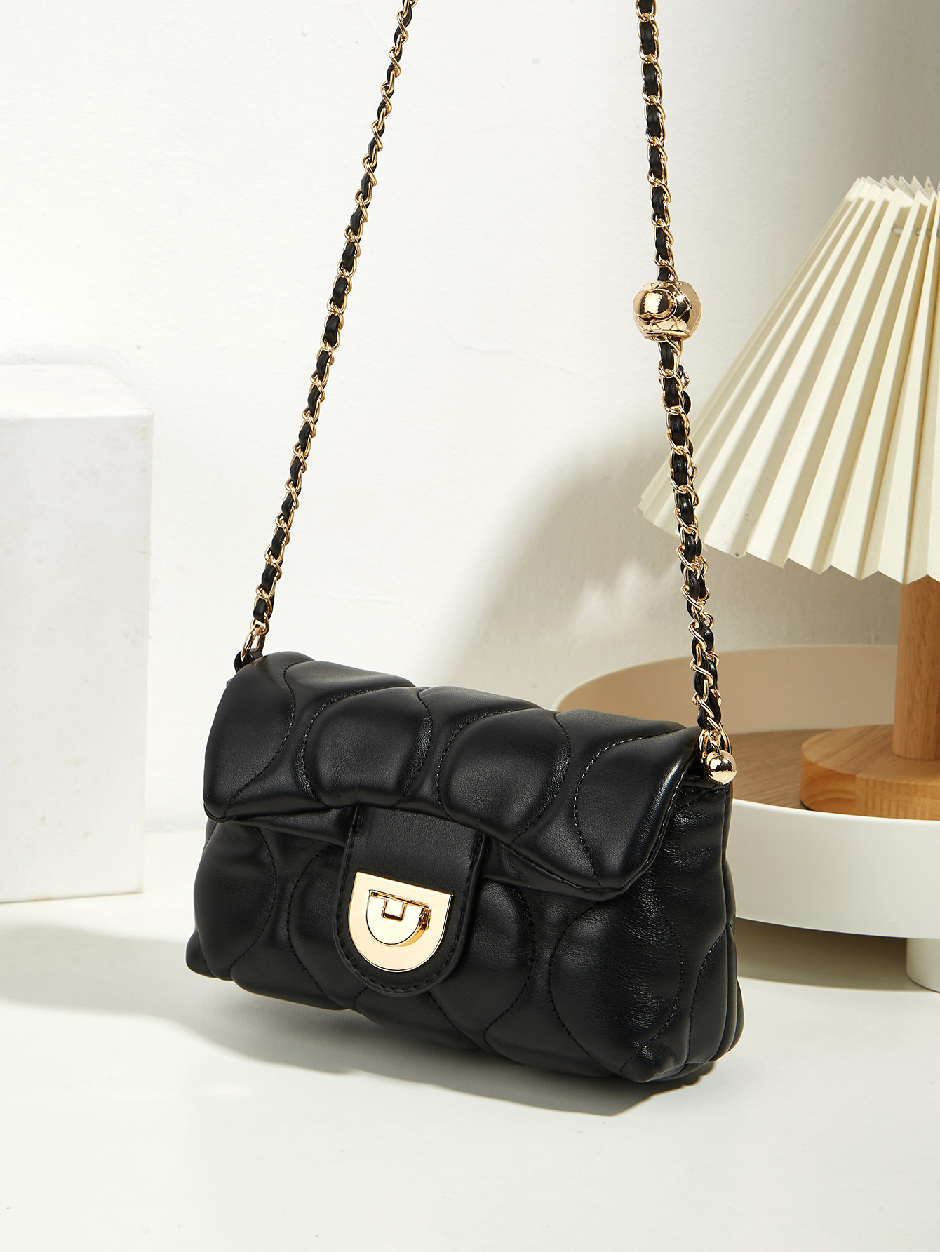 New retro diamond grid quilted - Chain Crossbody Quilted บทวิจารณ์และราคา