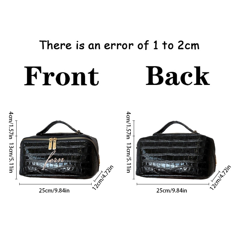 Embroidered Croc Makeup Bag Pe - Luxury Bags Vegan Leather บทวิจารณ์และราคา