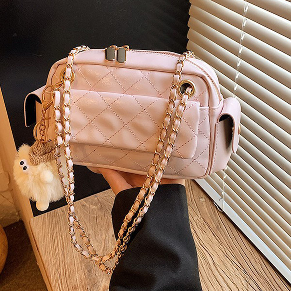 Quilted Pattern Chain Design C - Chain Crossbody Quilted บทวิจารณ์และราคา